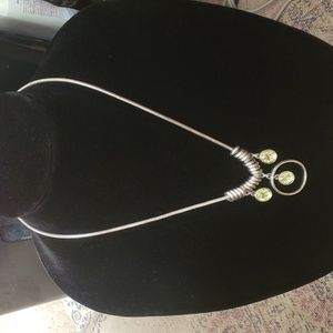 Chunky Peridot w/ Sliders 20" Necklace Faceted Stones